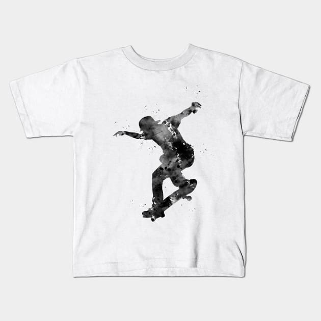 Skateboarding Kids T-Shirt by erzebeth